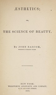 Cover of: Æsthetics: or, The science of beauty