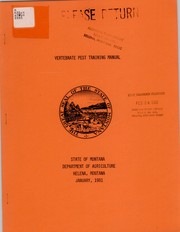 Cover of: Vertebrate pest training manual