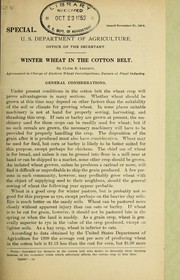 Cover of: Winter wheat in the cotton belt