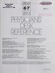 Cover of: Physicians' desk reference 2013