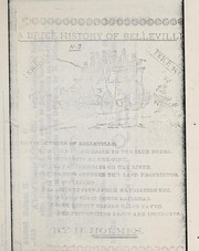 A brief history of Belleville ... by Hugh Holmes