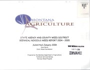 Cover of: State agency and county weed district biennial noxious weed report 2004-2005