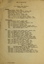 Cover of: List of publications and summary of the mineral resources of Wyoming