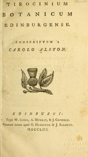 Cover of: Tirocinium botanicum Edinburgense