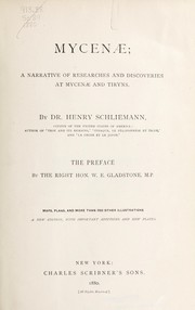 Cover of: Mycenæ by Heinrich Schliemann