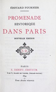 Cover of: Promenade historique dans Paris