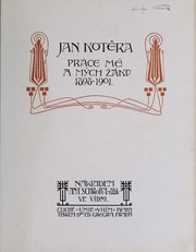 Cover of: Práce mé a mých záků, 1898-1901