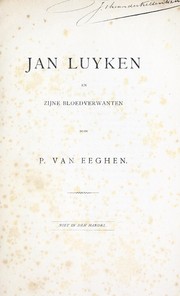 Jan Luyken en zijne bloedverwanten by P. van Eeghen