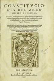 Constitvciones, compiladas, hechas y ordenadas por Rodrigo de Castro by Catholic Church. Archdiocese of Seville (Spain)