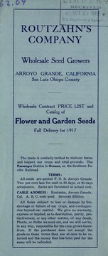 Cover of: Wholesale contract price list and catalog of flower and garden seeds | Routzahn