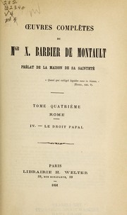 Cover of: Oeuvres complètes by X. Barbier de Montault