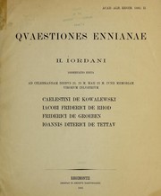 Cover of: Quaestiones Ennianae