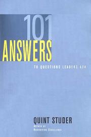 Cover of: 101 Answers to Questions Leaders Ask