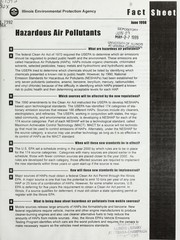 Cover of: Hazardous air pollutants
