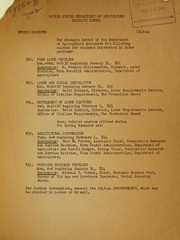 Spring semester 1943-44 by Graduate School, USDA
