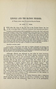 Cover of: Lincoln and the Matson negroes: a vista into the fugitive-slave days