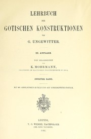 Cover of: Lehrbuch der gotischen konstruktionen