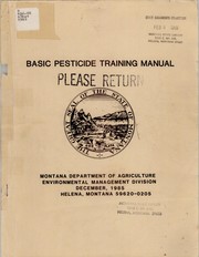 Cover of: Basic pesticide training manual