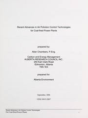 Cover of: Recent advances in air pollution control technologies for coal-fired power plants