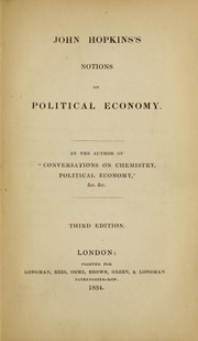 Cover of: John Hopkins's notions on political economy