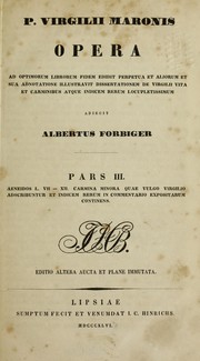Cover of: P. Virgilii Maronis Opera by Publius Vergilius Maro