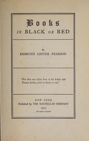 Cover of: Books in black or red