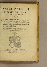 Pomponii Melae De situ orbis libri tres by Pomponius Mela