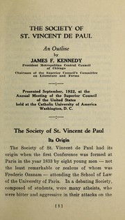 The Society of St. Vincent De Paul by James F. Kennedy