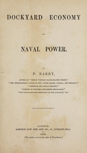 Cover of: Dockyard economy and naval power.