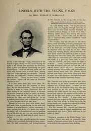 Cover of: Lincoln with the young folks by Marshall, Taylor Z. Mrs