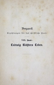Cover of: Ludwig Richters Leben: dem deutschen Volke erzählt