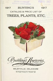Cover of: Bunting's catalog & price list of trees, plants, etc