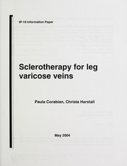 Cover of: Sclerotherapy for leg varicose veins by Paula Corabian