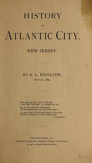History of Atlantic City, N.J. by A. L. English
