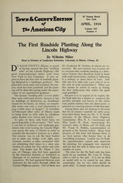 Cover of: The first roadside planting along the Lincoln Highway by Wilhelm Miller