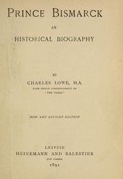 Cover of: Prince Bismark by Lowe, Charles
