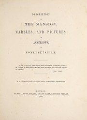 Cover of: Description of the mansion, marbles, and pictures, at Ammerdown, in Somersetshire | 