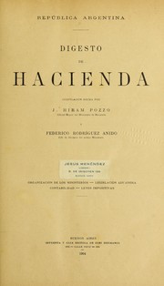 Cover of: Digesto de hacienda