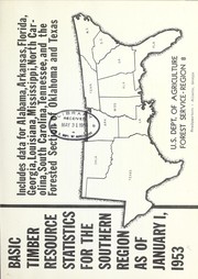 Cover of: Basic timber resource statistics for the Southern Region as of January 1, 1953 by United States. Forest Service. Southern Region