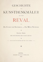 Cover of: Geschichte und Kunstdenkmäler der Stadt Reval