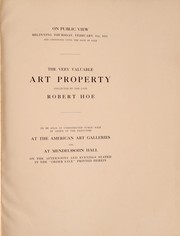 Cover of: Valuable art property by American Art Association