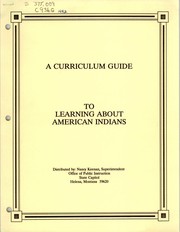 Cover of: A curriculum guide to learning about American Indians