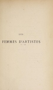 Cover of: Les femmes d'artistes