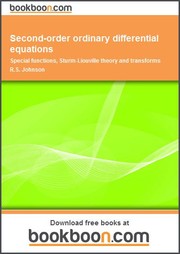 Cover of: Second-order ordinary differential equations Special functions, Sturm-Liouville theory and transforms