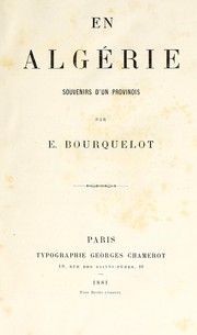 En Algérie by Emile Bourquelot