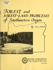 Cover of: Forest and forest-land problems of southwestern Oregon