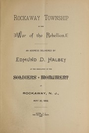 Rockaway Township in the War of the Rebellion by Edmund Drake Halsey