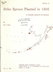 Cover of: History of Sitka spruce planted in 1805 at Unalaska Island by the Russians.