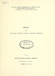 Meeting ...at the Southern Regional Research Laboratory, New Orleans, Louisiana, January 5-6, 1956 by Tung Industry Informal Research Committee