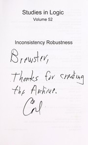 Cover of: Inconsistency robustness by 